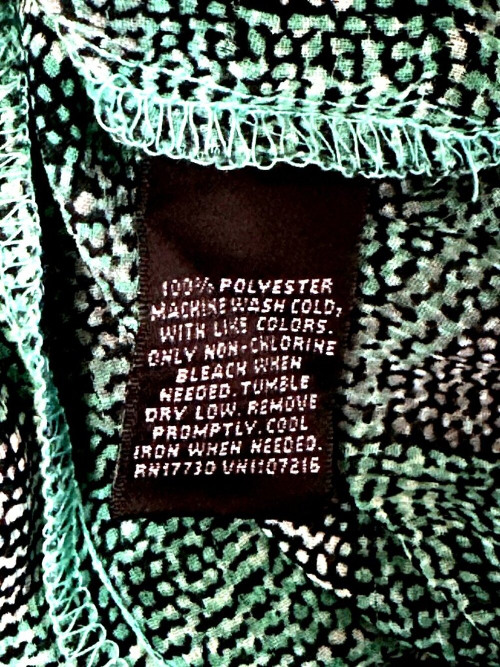 Mossimo Size M Green Black Sheer Button Up Shirt Loose Fit Lightweight City Chic - Picture 8 of 13